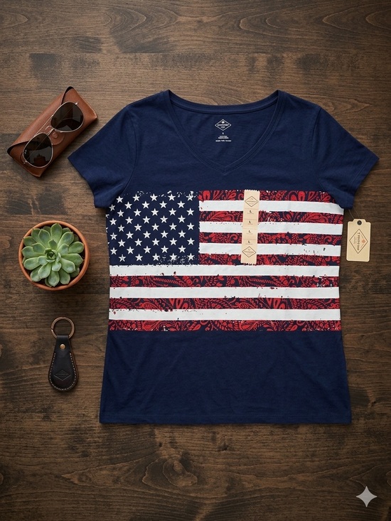 St. John's Bay Tops - St. John's Bay Americana Tee Large NWT
